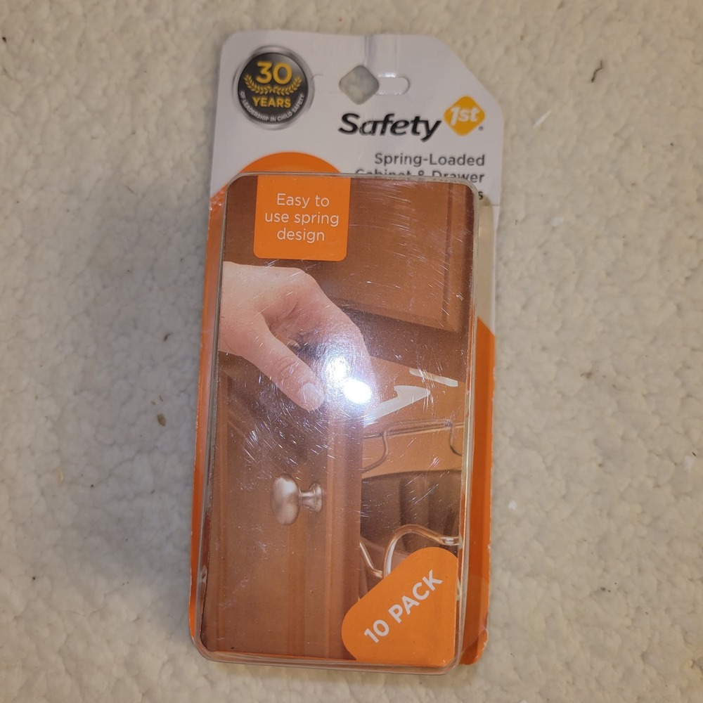 NIP Safety 1st Spring-Loaded Cabinet & Drawer Latches, 10 Pack,‎